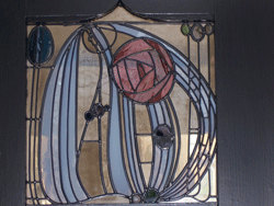 Stained glass at the 'House of an Art Lover' - CR Mackintosh
